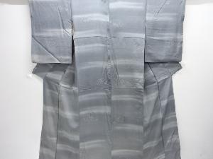 アンティーク　錦紗流水に柳模様暈し着物